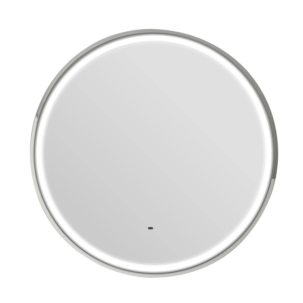 Heritage Newick Chrome Round 800mm Illuminated Mirror - Illuminated